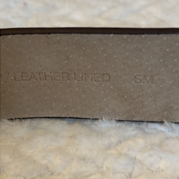 Chico's Brown Leather Lined Belt with Silver Tone Accents Size SM - Picture 5 of 7